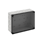 Корпус TK PC 2518-9-tm, прозрачная крышка, с входами