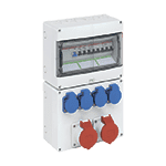 Распределительный щит STV 1224-К16, розетки 4 Schuko 16А, 2 CEE 16 A, автоматы