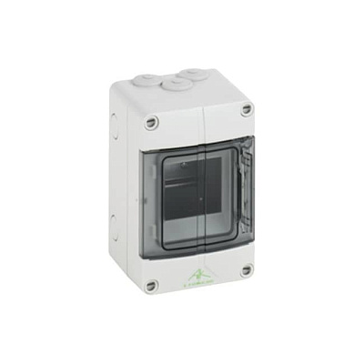 Бокс AKi 03 на 3 модуля с прозр дверцей IP65