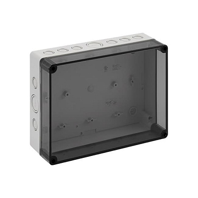 Корпус TK PS 2518-8f-tm, прозрачная крышка, с входами