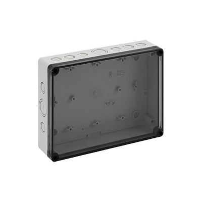 Корпус TK PC 2518-6f-tm, прозрачная крышка, с входами
