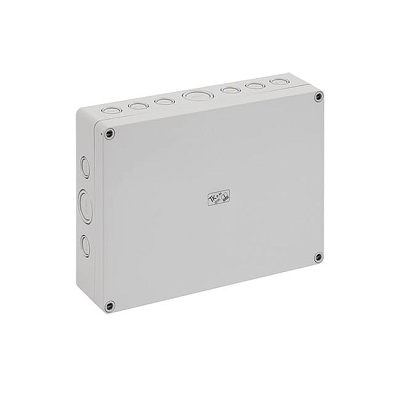 Корпус TK PC 2518-6f-m, серая крышка, с входами