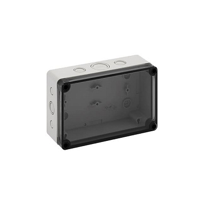 Корпус TK PC 1811-6f-tm, прозрачная крышка, с входами