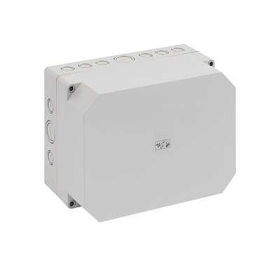 Корпус TK PC 2518-13f-m, серая крышка, с входами